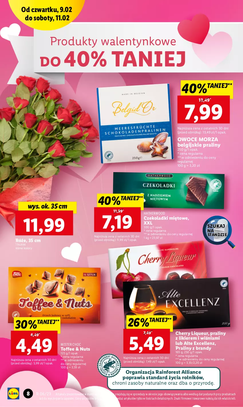 Gazetka promocyjna Lidl - GAZETKA - ważna 09.02 do 11.02.2023 - strona 10 - produkty: Brandy, Bukiet, LG, Likier, Owoce, Owoce morza, Praliny, Rolnik