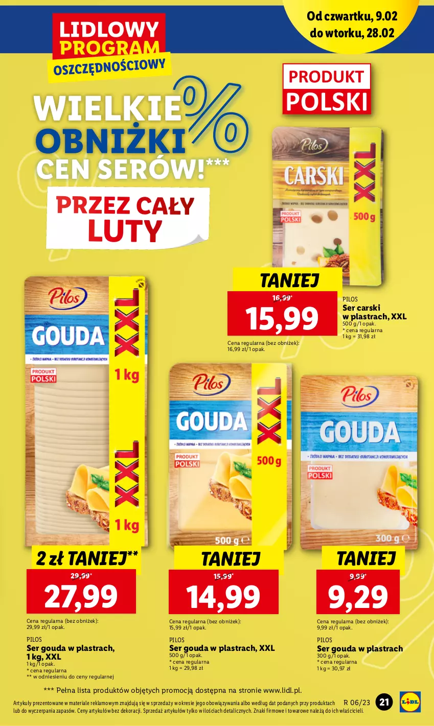 Gazetka promocyjna Lidl - GAZETKA - ważna 09.02 do 11.02.2023 - strona 23 - produkty: Cars, Gouda, Pilos, Ser