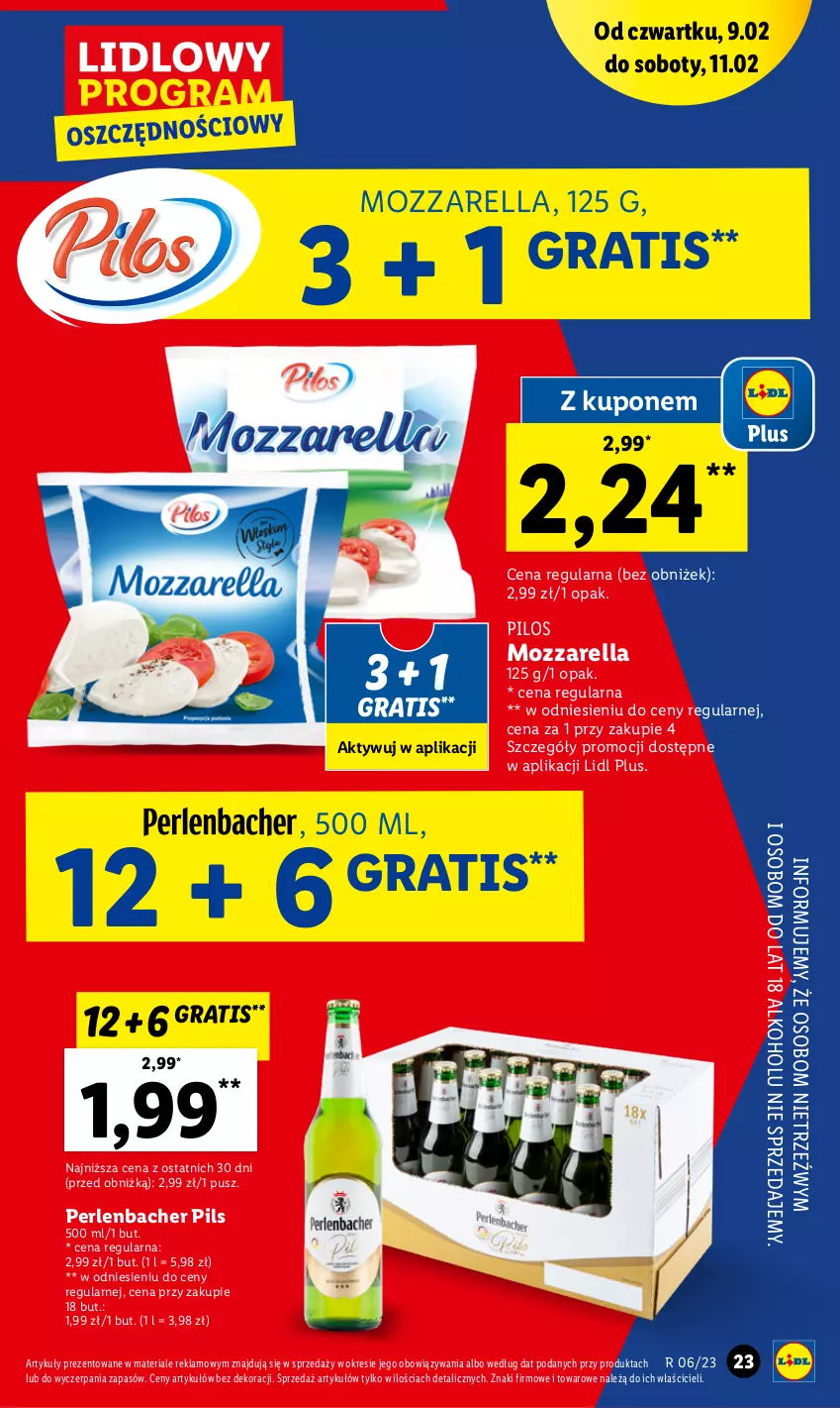 Gazetka promocyjna Lidl - GAZETKA - ważna 09.02 do 11.02.2023 - strona 25 - produkty: Gra, Mozzarella, NBA, Pilos