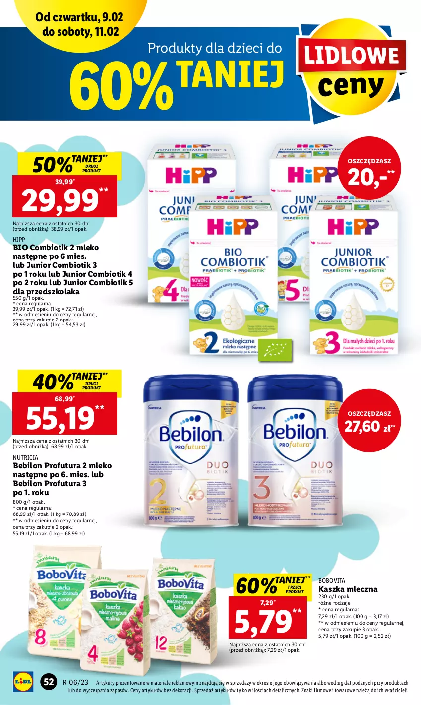 Gazetka promocyjna Lidl - GAZETKA - ważna 09.02 do 11.02.2023 - strona 56 - produkty: BEBILON, BoboVita, Dzieci, HiPP, Hipp Bio, Mleko, O nas