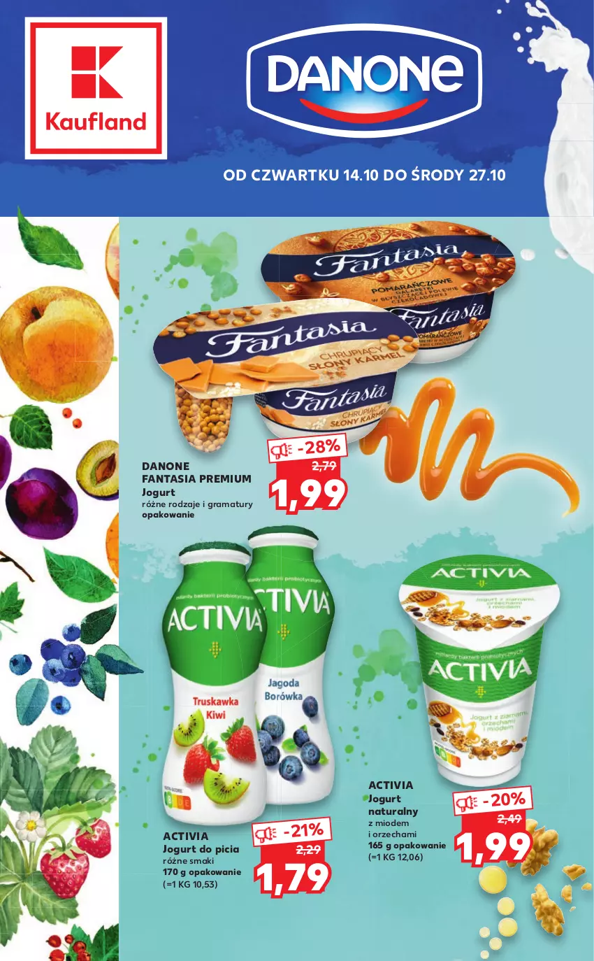 Gazetka promocyjna Kaufland - Oferta specjalna - ważna 14.10 do 27.10.2021 - strona 1 - produkty: Activia, Danone, Danone Fantasia, Fa, Fanta, Gra, Jogurt, Jogurt naturalny, Rama, Ser