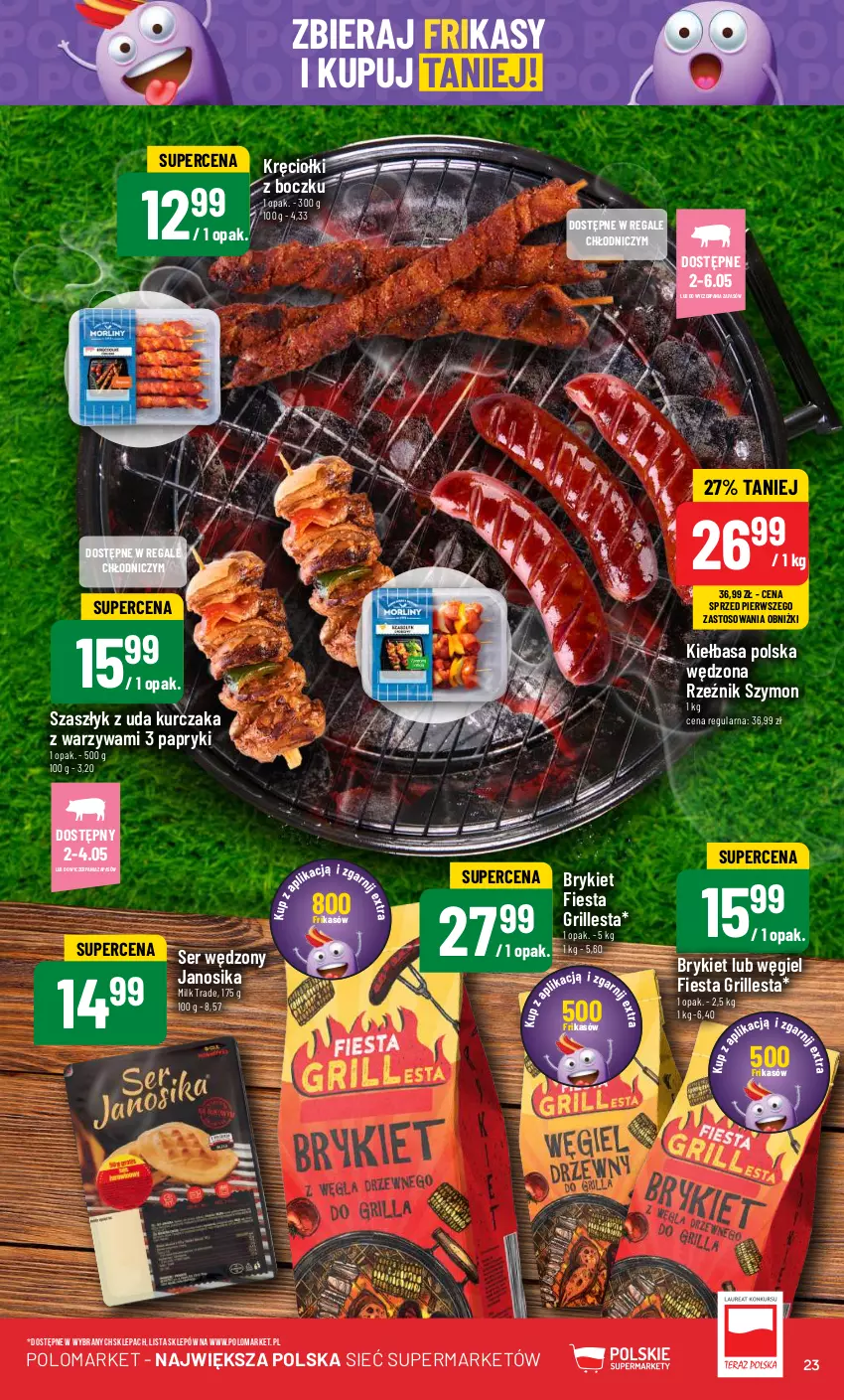 Gazetka promocyjna PoloMarket - Gazetka pomocyjna - ważna 02.05 do 07.05.2024 - strona 23 - produkty: Grill, Kiełbasa, Kurczak, Ser, Warzywa