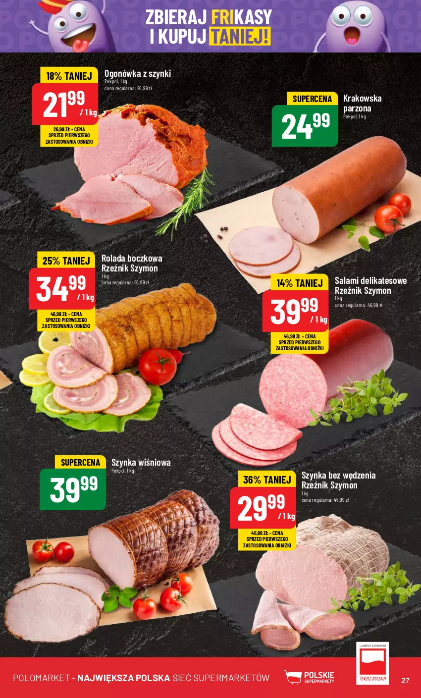 Gazetka promocyjna PoloMarket - Gazetka pomocyjna - ważna 02.05 do 07.05.2024 - strona 27 - produkty: Ogonówka, Pekpol, Rolada, Salami, Szynka