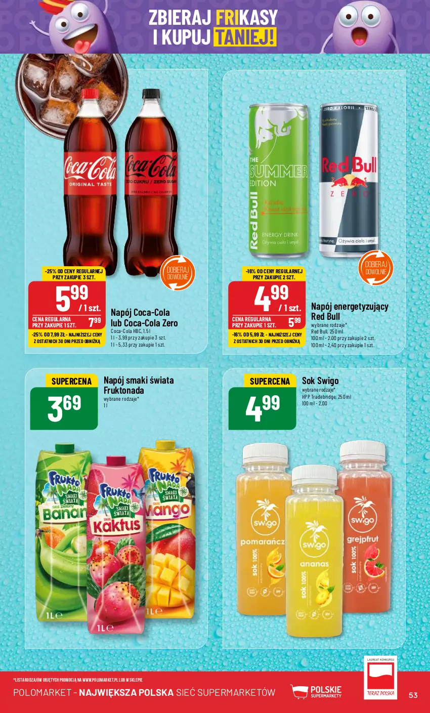 Gazetka promocyjna PoloMarket - Gazetka pomocyjna - ważna 02.05 do 07.05.2024 - strona 53 - produkty: Coca-Cola, HP, Napój, Red Bull, Sok