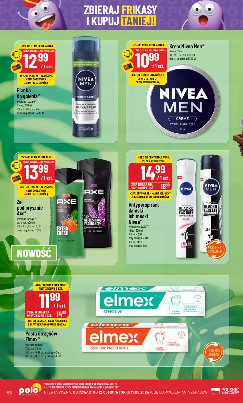 Gazetka promocyjna PoloMarket - Gazetka pomocyjna - ważna 02.05 do 07.05.2024 - strona 56 - produkty: Antyperspirant, Colgate, Elmex, LG, Nivea, Nivea Men, Pasta do zębów, Pianka do golenia