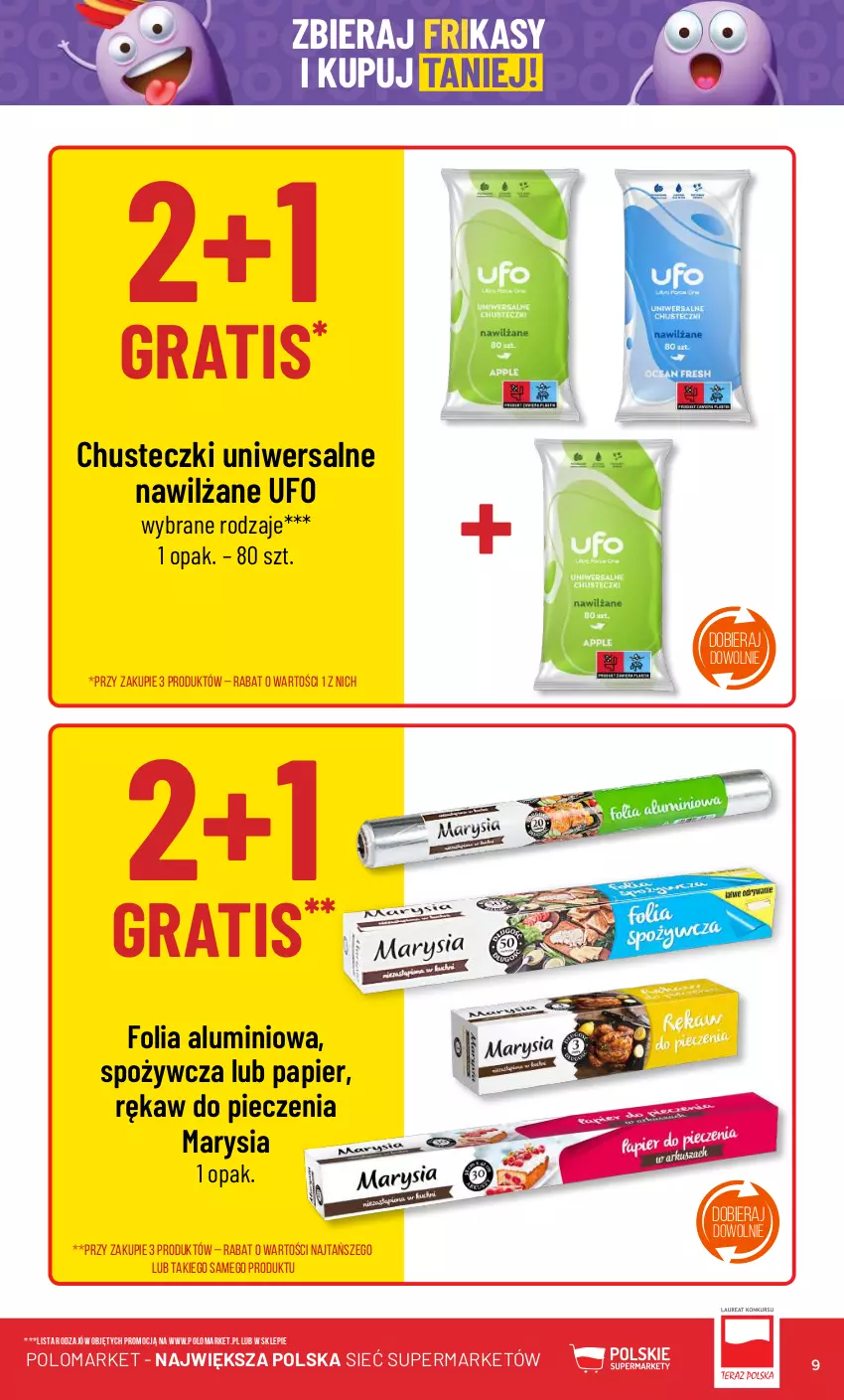 Gazetka promocyjna PoloMarket - Gazetka pomocyjna - ważna 02.05 do 07.05.2024 - strona 9 - produkty: Chusteczki, Folia aluminiowa, Gra, Papier, Piec, Rękaw do pieczenia