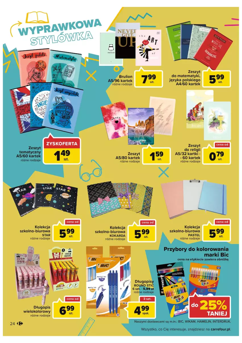 Gazetka promocyjna Carrefour - Gazetka Carrefour - ważna 16.08 do 28.08.2022 - strona 24 - produkty: BIC, Biuro, Długopis, Lion