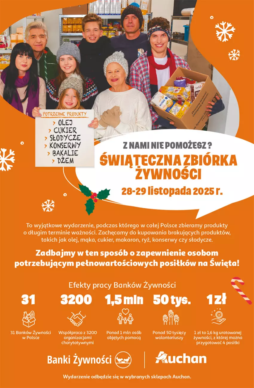 Gazetka promocyjna Auchan - Gazetka Święta jak babcię kocham Hipermarket Auchan - ważna 27.11 do 03.12.2025 - strona 44 - produkty: Cukier, Dżem, Olej, Ser