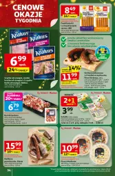 Gazetka promocyjna Auchan - Gazetka Święta jak babcię kocham Hipermarket Auchan - Gazetka - ważna od 03.12 do 03.12.2025 - strona 34 - produkty: Krakus, Ser, Gra, Sałat, Szynka, Pizza, Boczek, Frankfurterki, Szynka biała, Kiełbasa