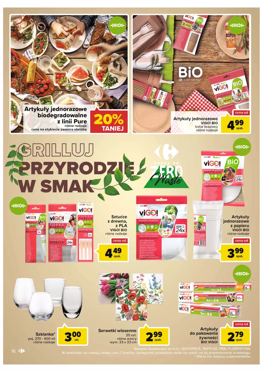 Gazetka promocyjna Carrefour - Gazetka Łomża grilluje ze smakiem - ważna 08.06 do 18.06.2022 - strona 16 - produkty: Gra, Papier, Pur, Szklanka, Talerz