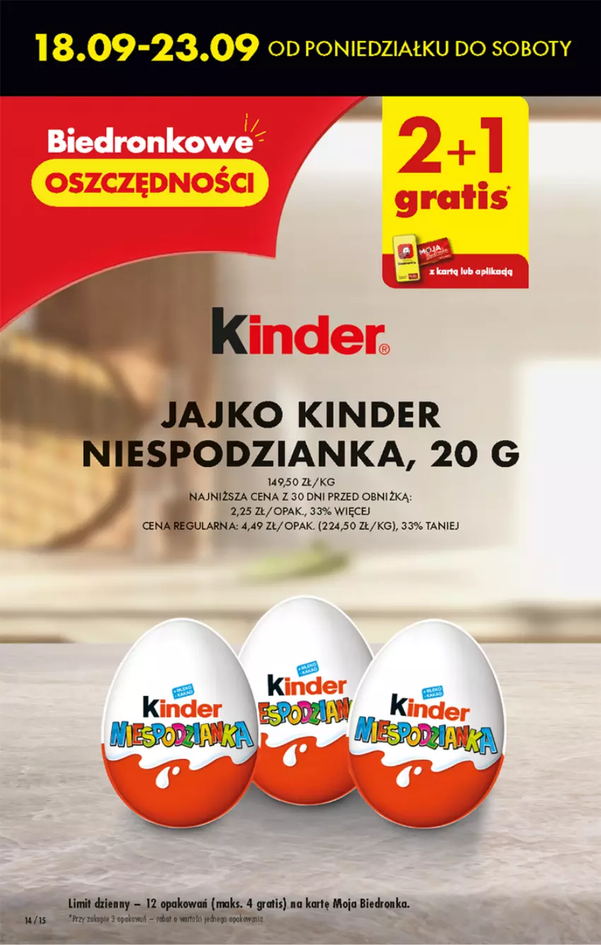 Gazetka promocyjna Biedronka - Od czwartku - ważna 21.09 do 27.09.2023 - strona 14 - produkty: Dron, Gra, Kinder