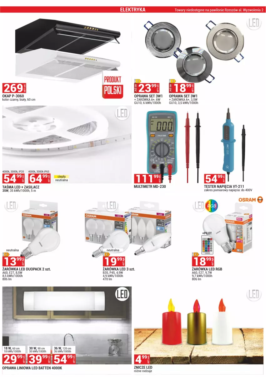 Gazetka promocyjna Merkury Market - ważna 01.10 do 31.10.2023 - strona 15 - produkty: Okap, Znicz, Znicze LED