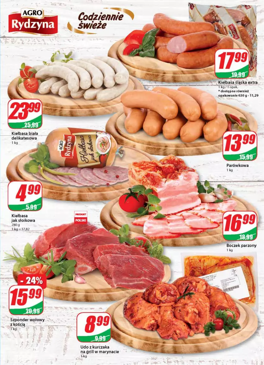 Gazetka promocyjna Dino - Gazetka - ważna 21.04 do 20.04.2021 - strona 9 - produkty: Grill, Kiełbasa, Kiełbasa biała, Kiełbasa śląska, Kurczak, Szponder wołowy, Udo z kurczaka