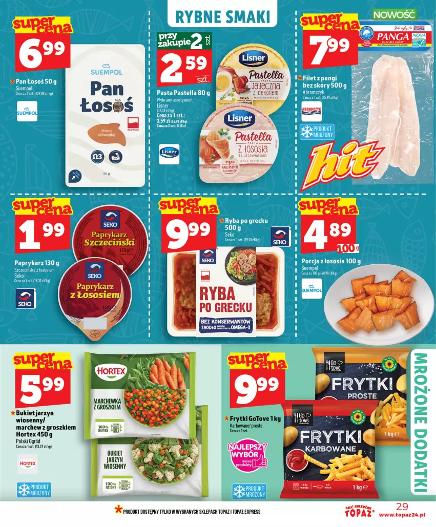 Gazetka promocyjna Topaz - Gazetka - ważna 18.06 do 24.06.2026 - strona 29 - produkty: Bukiet, Hortex, Ogród, Rower, Ryba, Ryba po grecku, Sos, Top