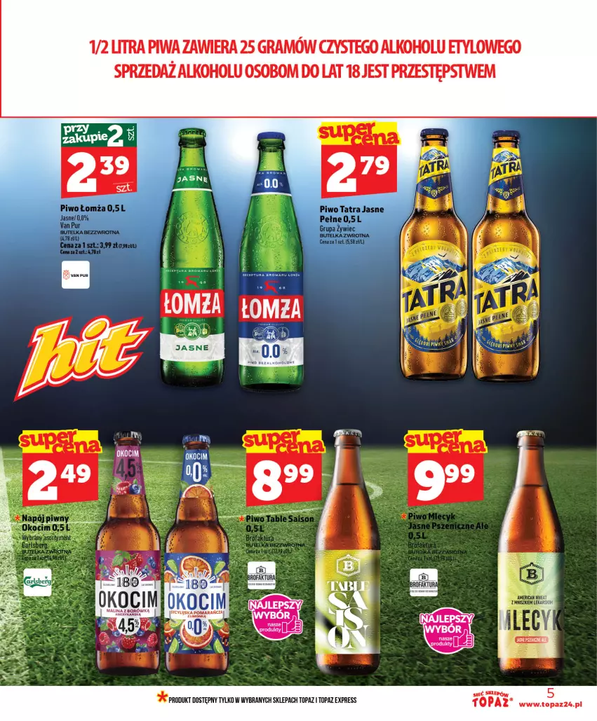 Gazetka promocyjna Topaz - Gazetka - ważna 18.06 do 24.06.2026 - strona 5 - produkty: Gra, Piwa, Piwo, Tatra, Top