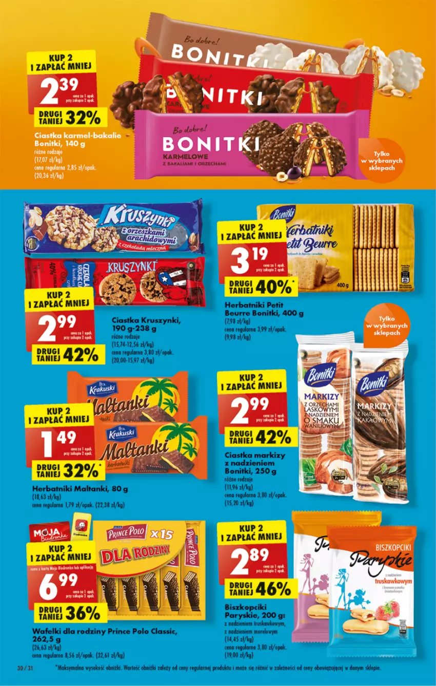 Gazetka promocyjna Biedronka - W tym tygodniu - ważna 16.08 do 20.08.2022 - strona 30 - produkty: Bonitki, Ciastka, Herbatniki, Herbatniki Petit Beurre, Prince Polo, Sok