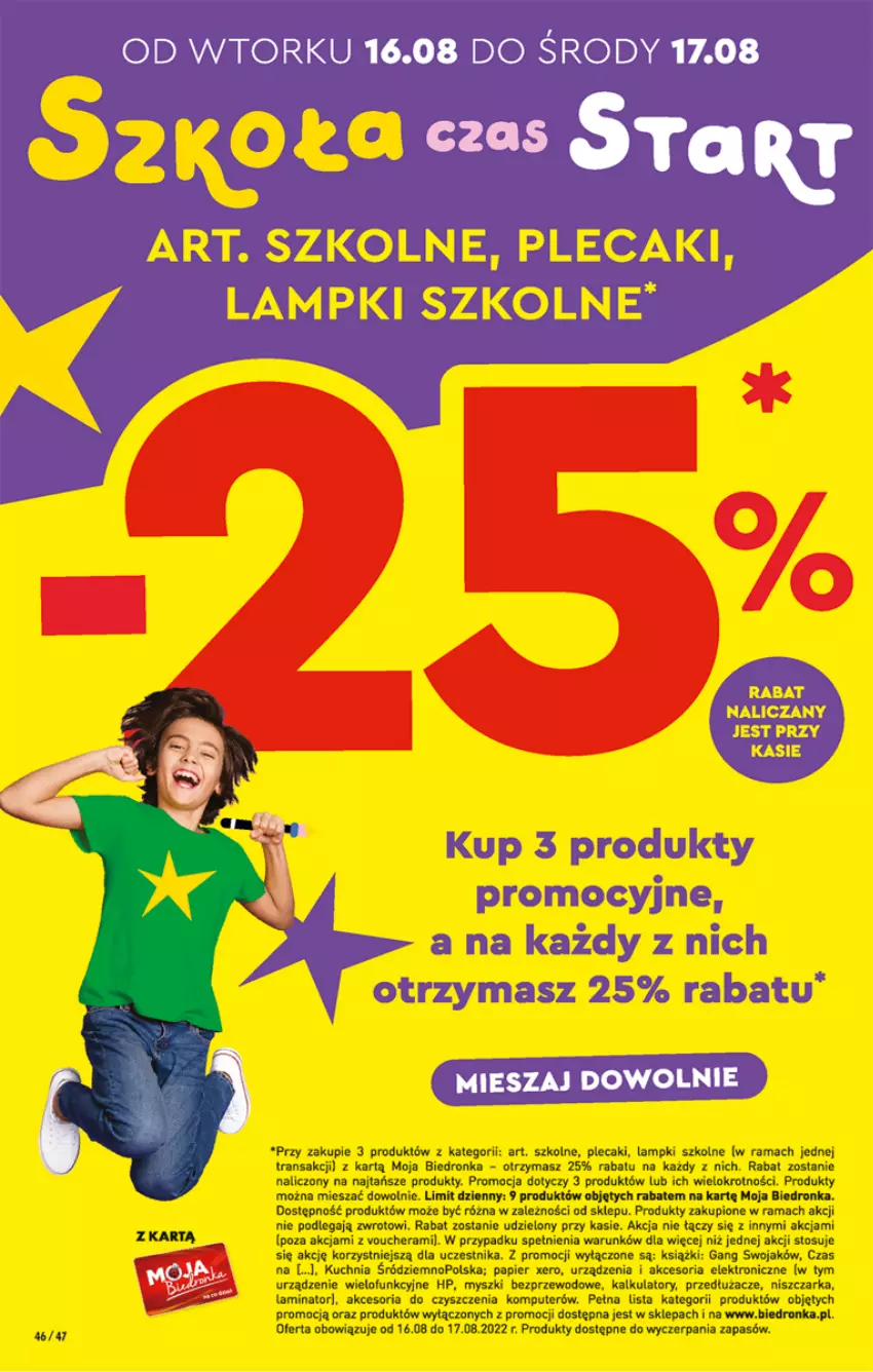 Gazetka promocyjna Biedronka - W tym tygodniu - ważna 16.08 do 20.08.2022 - strona 46 - produkty: Plecak