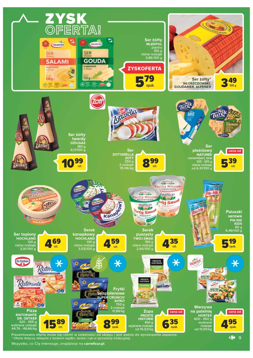 Gazetka promocyjna Carrefour - Gazetka Market Zyskoteka - ważna 11.10 do 15.10.2022 - strona 9 - produkty: Gouda, Salami, Ser, Warzywa, Włoszczowski