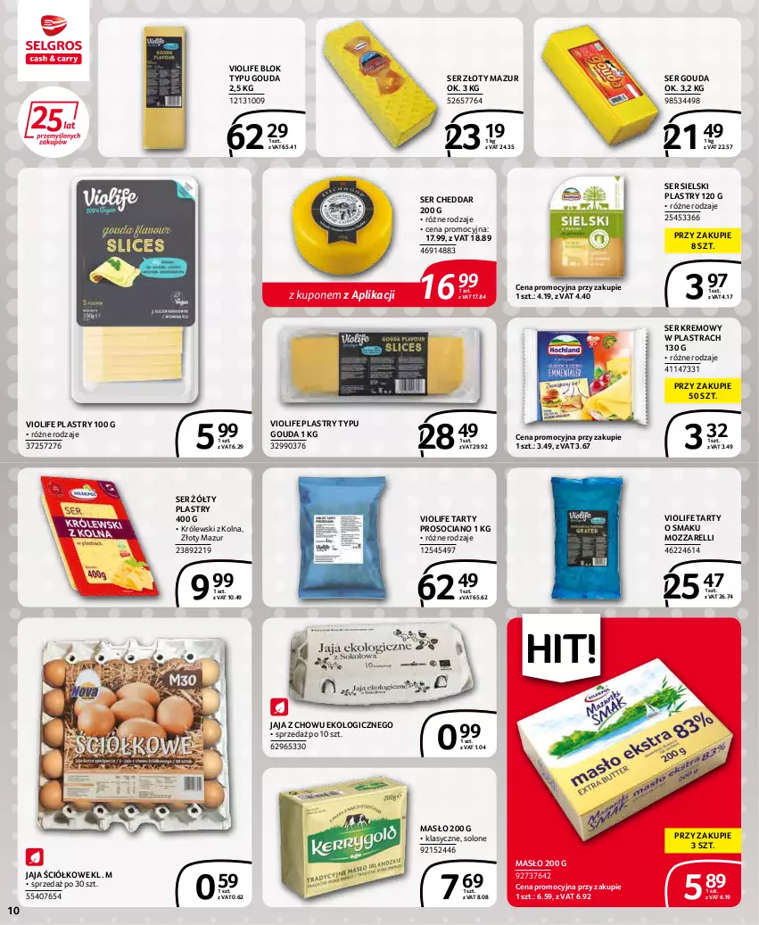 Gazetka promocyjna Selgros - Extra Oferta - ważna 01.01 do 31.01.2022 - strona 10 - produkty: Cheddar, Gouda, Jaja, Królewski, Masło, Ser, Złoty Mazur