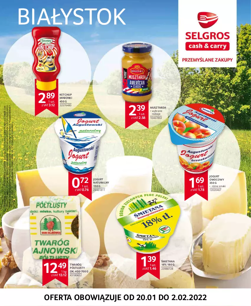 Gazetka promocyjna Selgros - Extra Oferta - ważna 01.01 do 31.01.2022 - strona 34 - produkty: Fa, Jogurt, Jogurt naturalny, Jogurt owocowy, Ketchup, Mus, Musztarda, Tran, Twaróg, Twaróg półtłusty