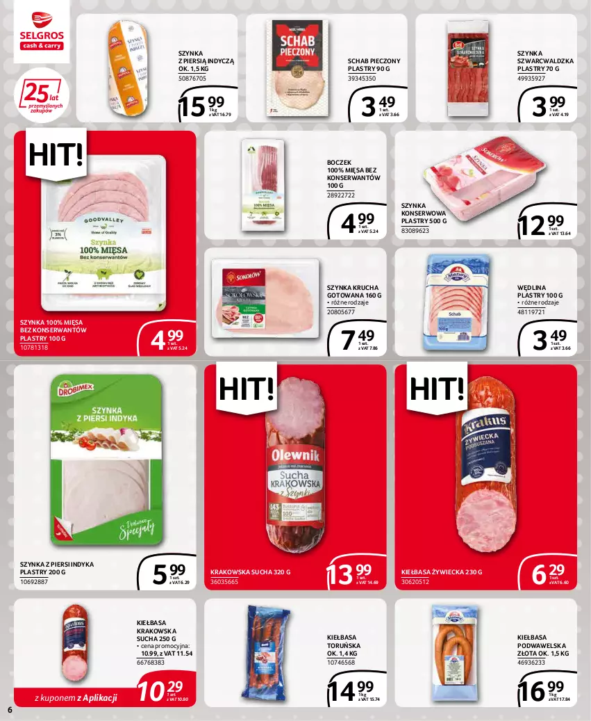 Gazetka promocyjna Selgros - Extra Oferta - ważna 01.01 do 31.01.2022 - strona 6 - produkty: Boczek, Kiełbasa, Kiełbasa krakowska, Kiełbasa podwawelska, Piec, Schab pieczony, Ser, Szynka, Szynka konserwowa, Wawel, Wędlina