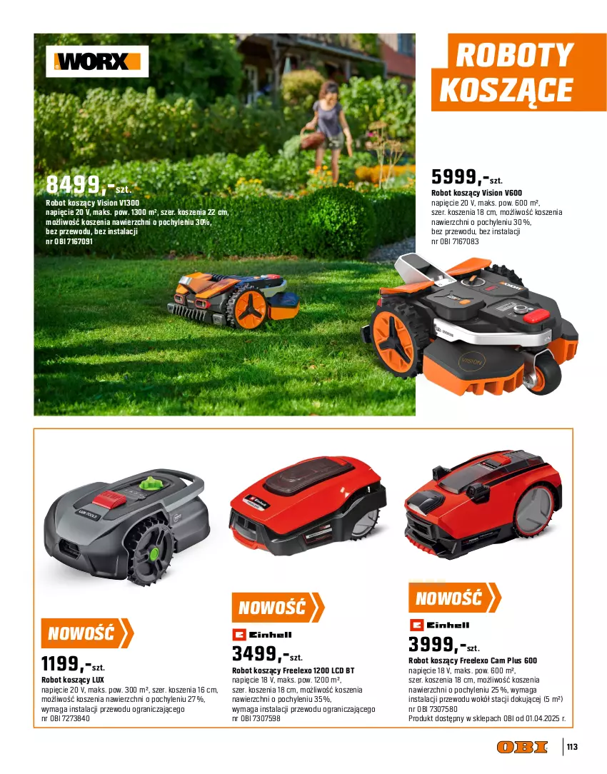 Gazetka promocyjna Obi - Gazetka OBI - ważna 09.04 do 31.07.2025 - strona 113 - produkty: ELEX, Gra, Kosz, Robot, Traktor