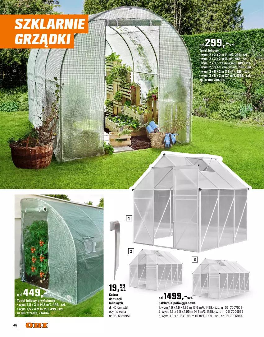 Gazetka promocyjna Obi - Gazetka OBI - ważna 09.04 do 31.07.2025 - strona 46 - produkty: Cynk, Por, Tunel, Warzywa