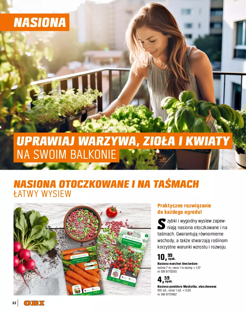 Gazetka promocyjna Obi - Gazetka OBI - ważna 09.04 do 31.07.2025 - strona 52 - produkty: Bazyl, Koc, Ogród, Ser, Warzywa
