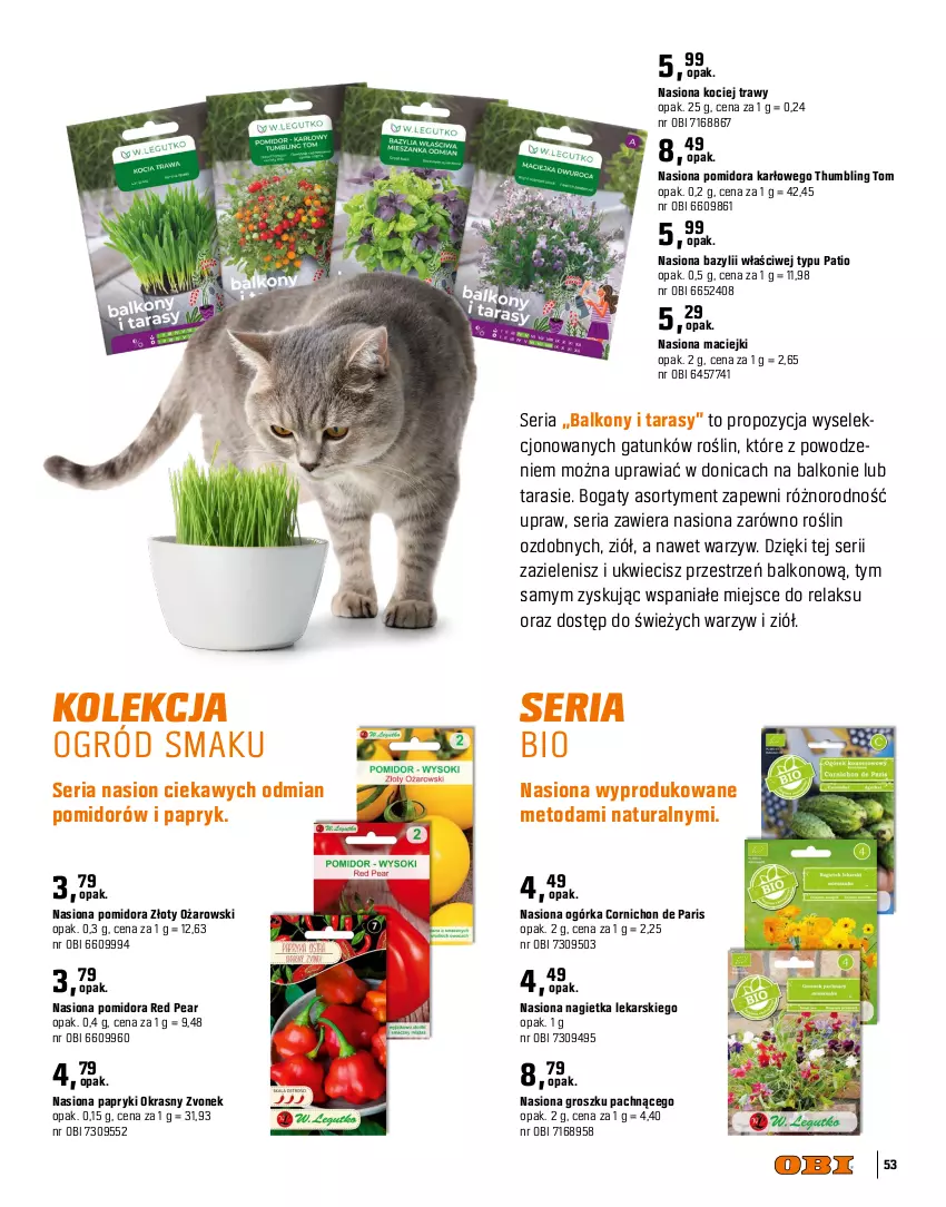 Gazetka promocyjna Obi - Gazetka OBI - ważna 09.04 do 31.07.2025 - strona 53 - produkty: Bazyl, Koc, Ogród, Ser, Warzywa