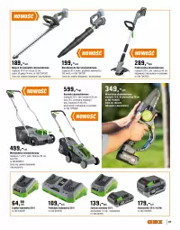 Gazetka promocyjna Obi - Gazetka OBI - Gazetka - ważna od 31.07 do 31.07.2025 - strona 117 - produkty: Noż, Nożyce, Kosz, Warka, Dmuchawa do liści, Kasza, Kosiarka, Akumulator