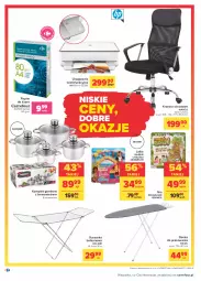 Gazetka promocyjna Carrefour - Gazetka Codzienne okazje, by kupować taniej - Gazetka - ważna od 04.09 do 04.09.2021 - strona 6 - produkty: Krzesło obrotowe, Akwarium, Ser, Gra, Papier do ksero, Deska do prasowania, Papier, Termometr, Barbie, Urządzenie wielofunkcyjne, Suszarka balkonowa, Suszarka, Krzesło, Lalka, HP