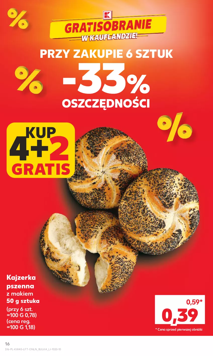 Gazetka promocyjna Kaufland - Gazetka tygodnia - ważna 08.11 do 15.11.2023 - strona 16 - produkty: Gra, Kajzerka, Kajzerka pszenna