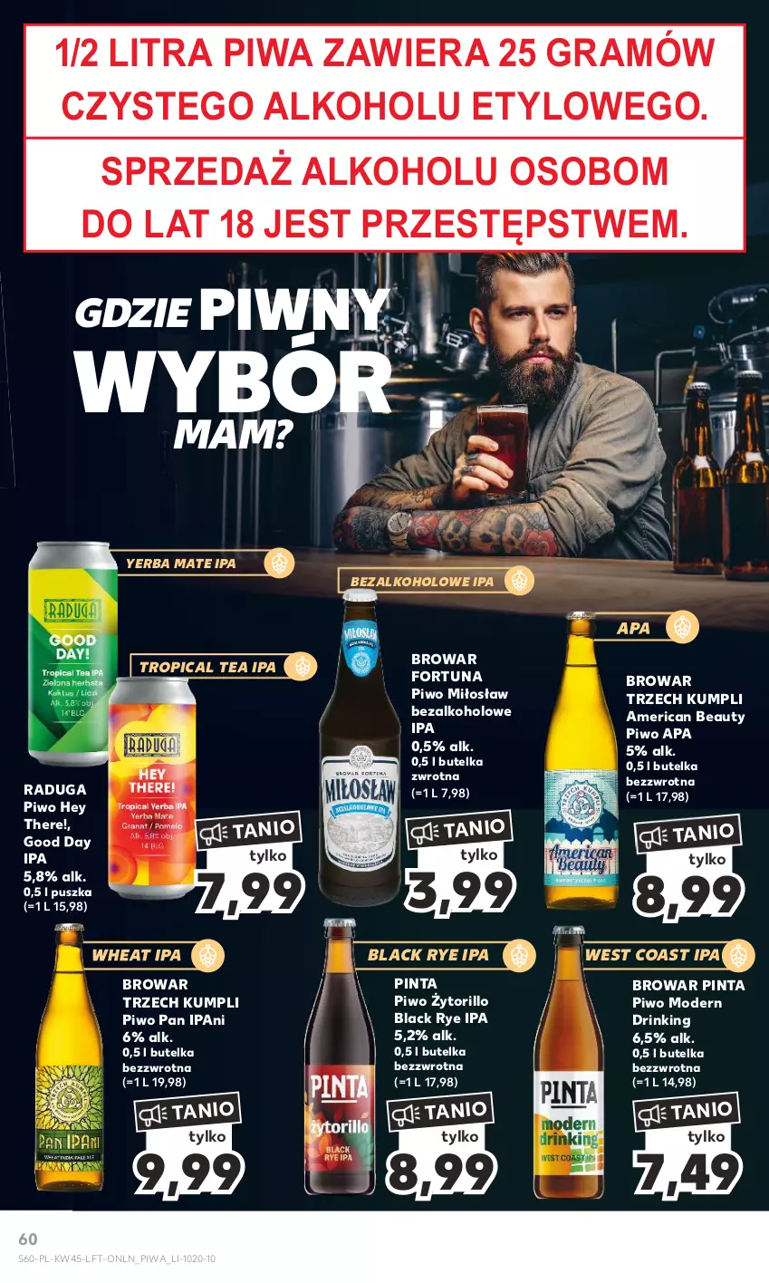 Gazetka promocyjna Kaufland - Gazetka tygodnia - ważna 08.11 do 15.11.2023 - strona 60 - produkty: Fortuna, Gra, Lack, Piwa, Piwo, Tropical