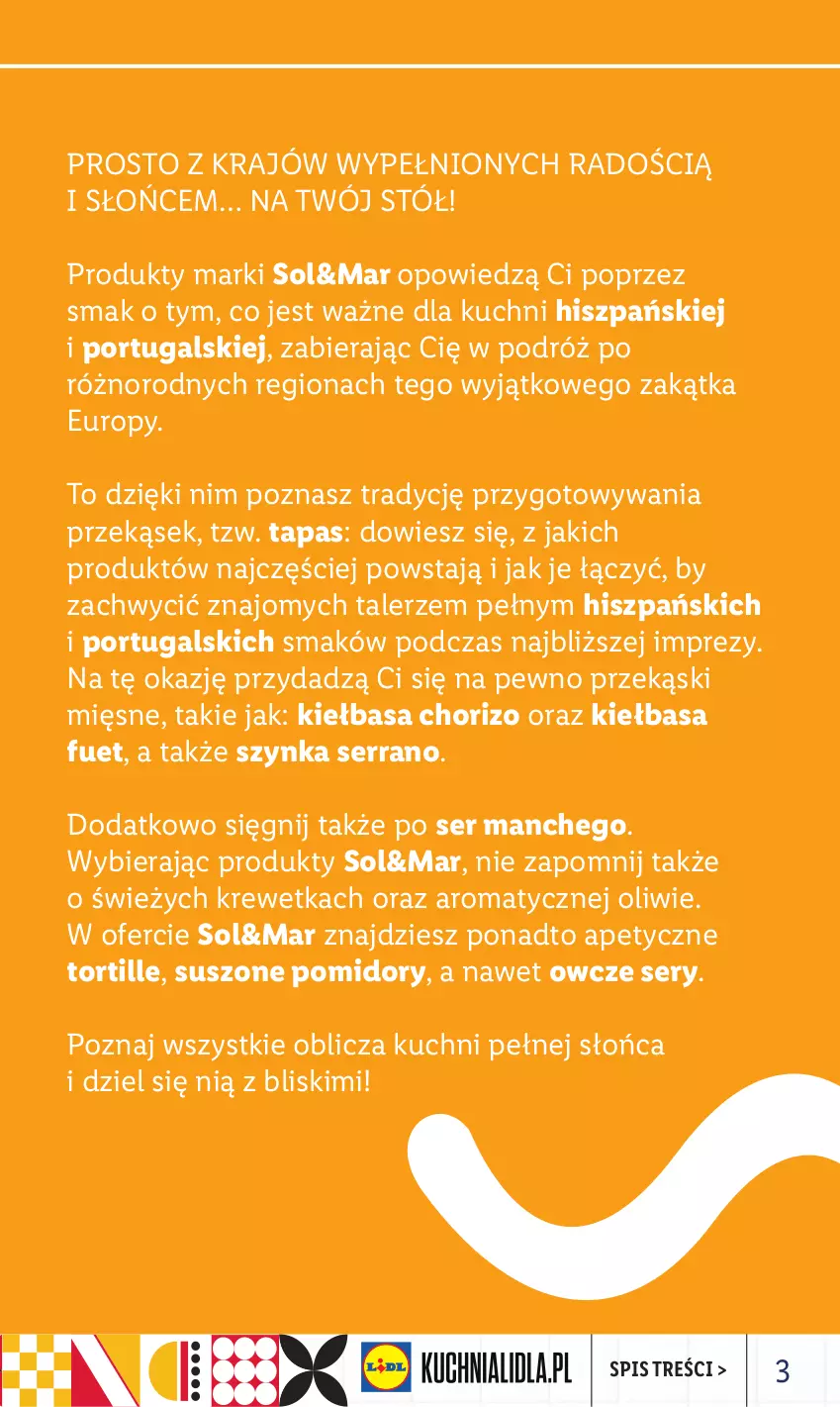 Gazetka promocyjna Lidl - KATALOG IBERYJSKI - ważna 12.09 do 17.09.2022 - strona 3 - produkty: JBL, Kiełbasa, Pomidory, Por, Ser, Stół, Suszone pomidory, Szynka, Talerz