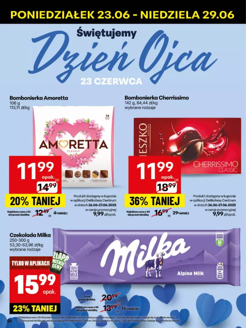 Gazetka promocyjna Delikatesy Centrum - Franczyza DC26 Poniedziałek - ważna 23.06 do 29.06.2025 - strona 26 - produkty: Czekolada, Milka, Rum