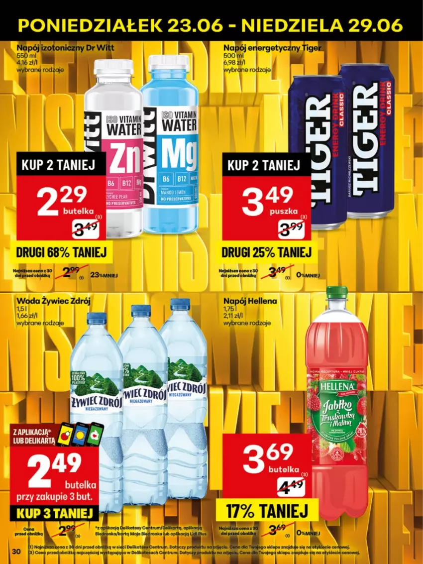 Gazetka promocyjna Delikatesy Centrum - Franczyza DC26 Poniedziałek - ważna 23.06 do 29.06.2025 - strona 30 - produkty: Hellena, Napój, Orka, Por, Woda