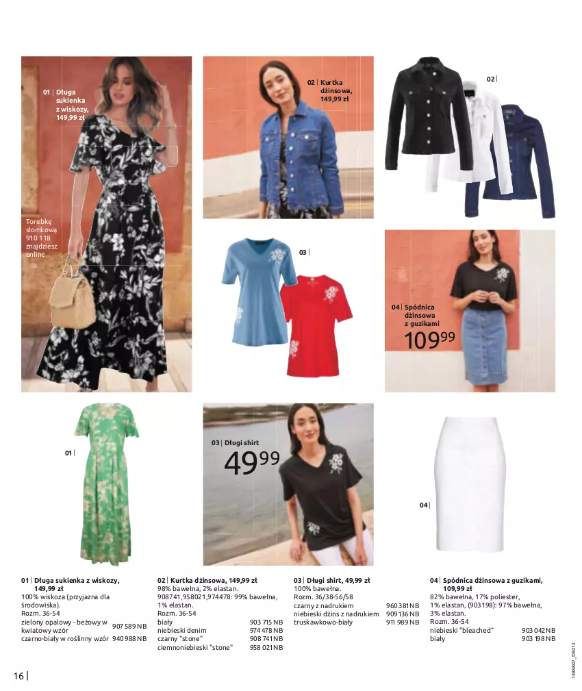 Gazetka promocyjna Bonprix - LETNI LOOK - ważna 17.07.2023 do 17.01.2024 - strona 18 - produkty: Długi shirt, Kurtka, Spódnica, Sukienka, Wełna