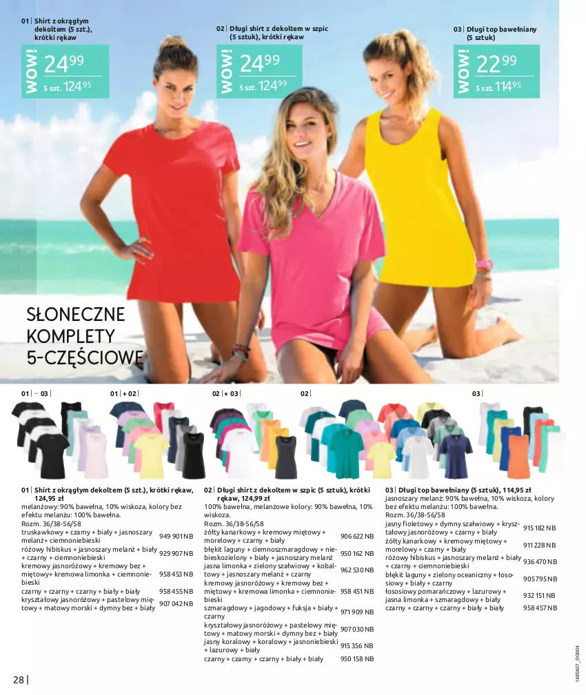 Gazetka promocyjna Bonprix - LETNI LOOK - ważna 17.07.2023 do 17.01.2024 - strona 30 - produkty: Długi shirt, Hibiskus, Lazur, Limonka, Sos, Szpic, Top, Wełna