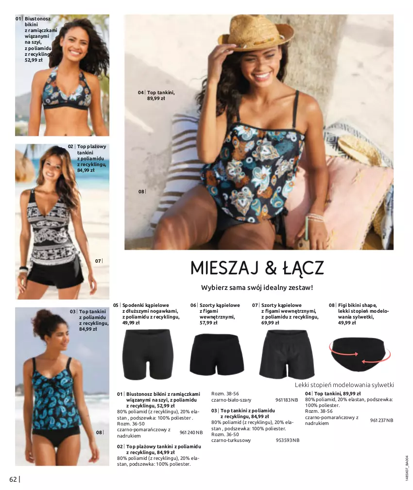 Gazetka promocyjna Bonprix - LETNI LOOK - ważna 17.07.2023 do 17.01.2024 - strona 64 - produkty: Bikini, Biustonosz, Figi, Szorty, Top