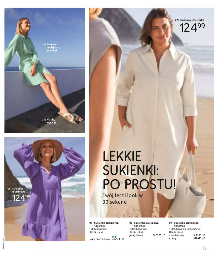 Gazetka promocyjna Bonprix - LETNI LOOK - ważna 17.07.2023 do 17.01.2024 - strona 7 - produkty: Klapki, Sukienka, Wełna