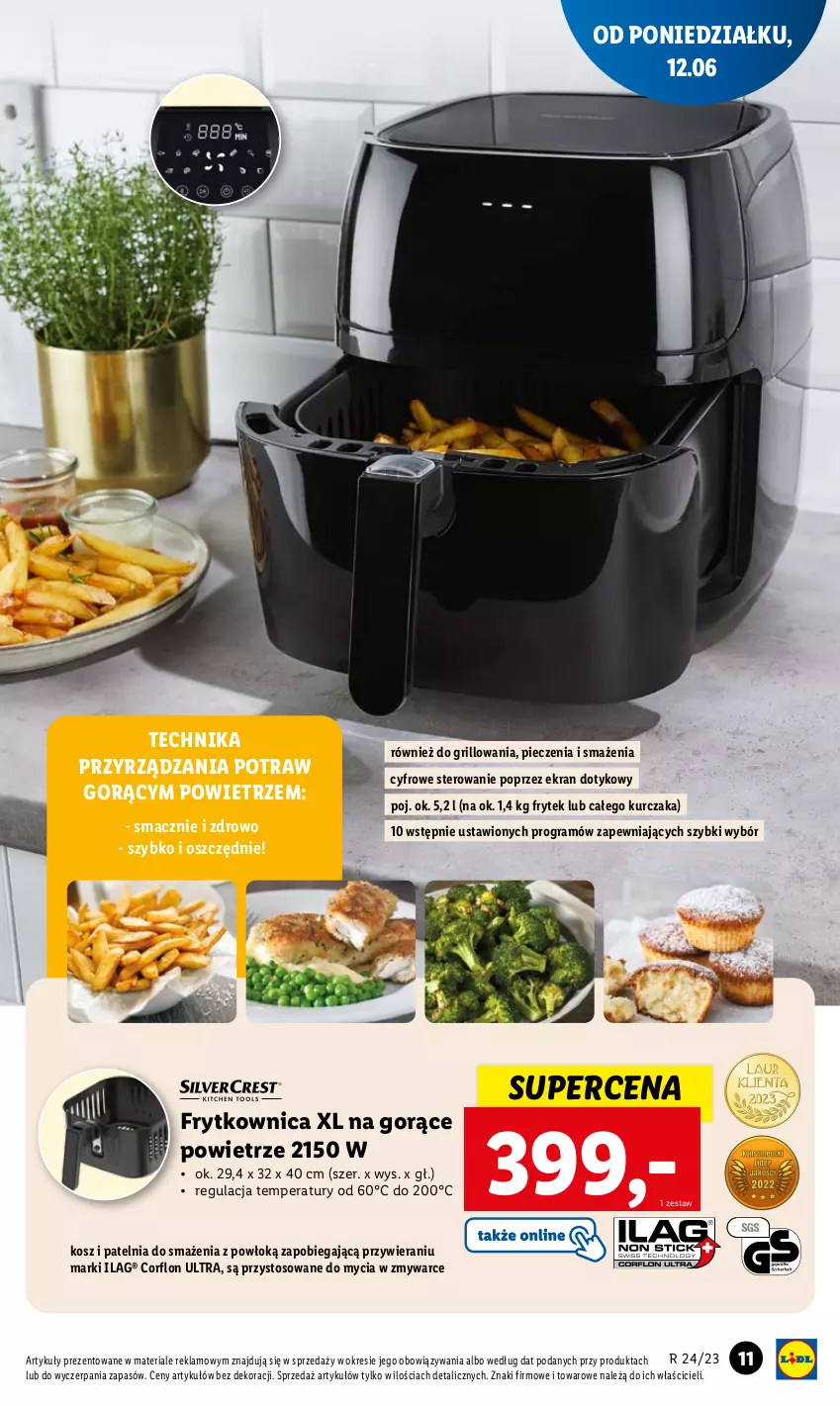 Gazetka promocyjna Lidl - GAZETKA - ważna 05.06 do 24.06.2023 - strona 11 - produkty: Gra, Grill, Kosz, Kurczak, Patelnia, Piec