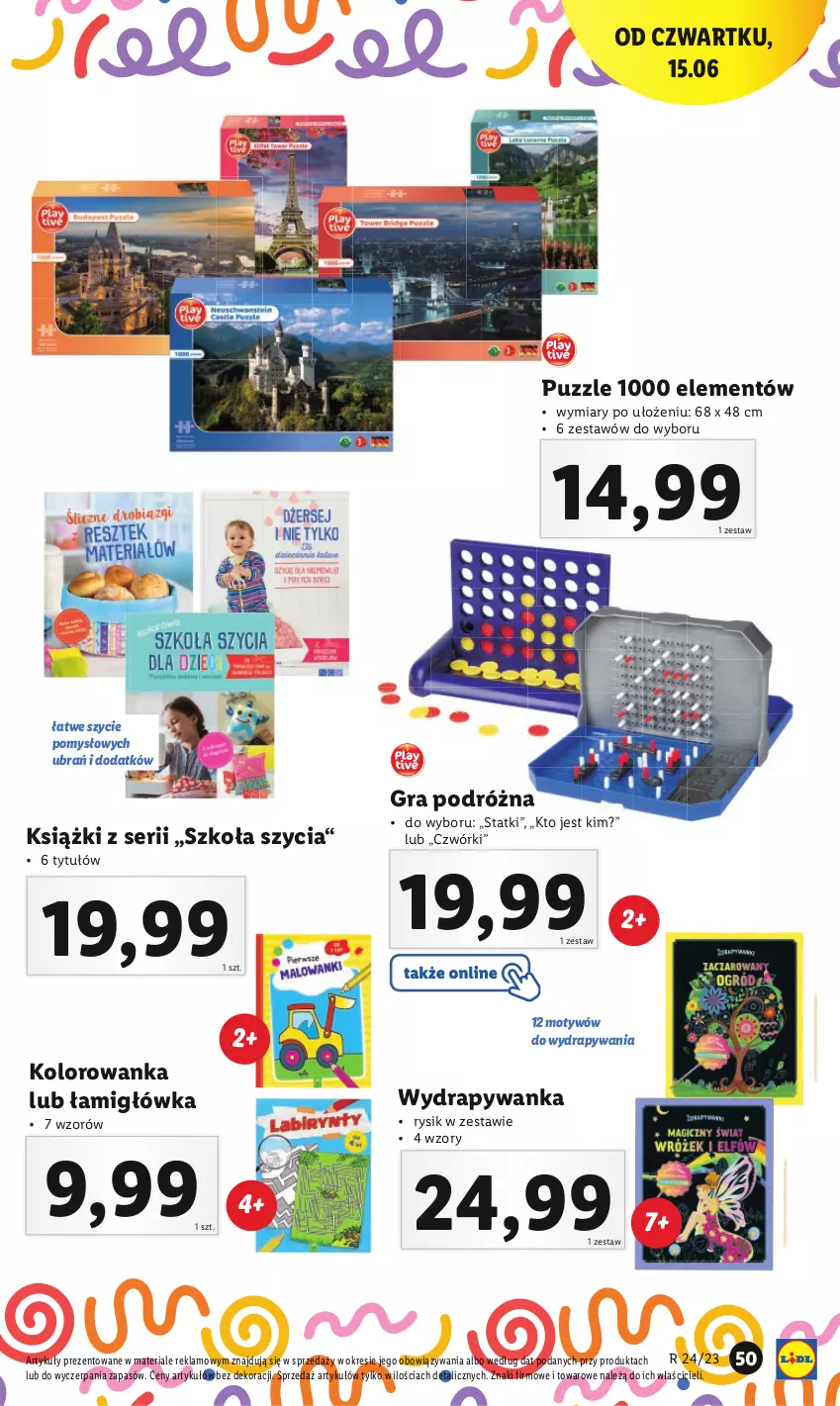 Gazetka promocyjna Lidl - GAZETKA - ważna 05.06 do 24.06.2023 - strona 42 - produkty: Gra, Kolorowanka, Puzzle, Ser