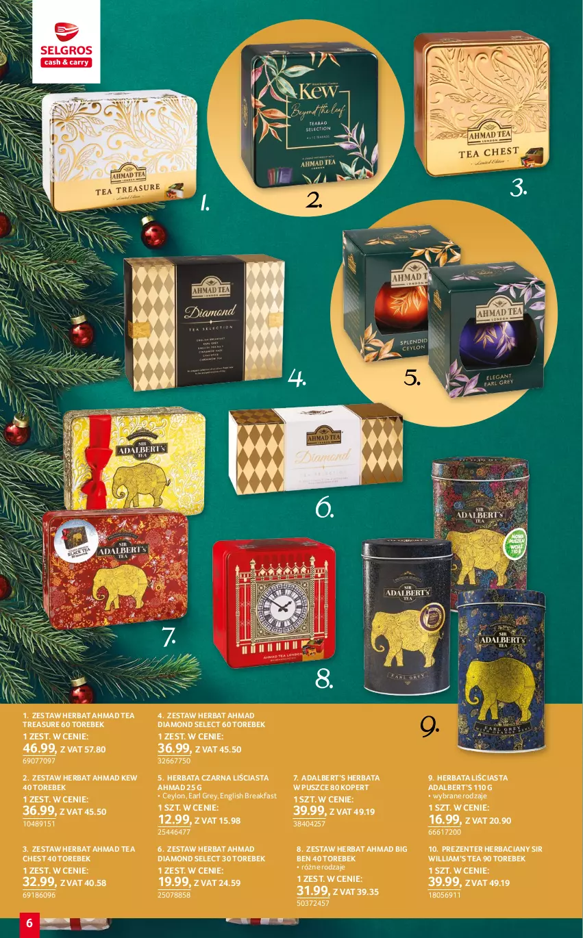 Gazetka promocyjna Selgros - Katalog Prezenty - ważna 01.12 do 14.12.2022 - strona 6 - produkty: Earl Grey, Fa, Herbata, Herbata czarna