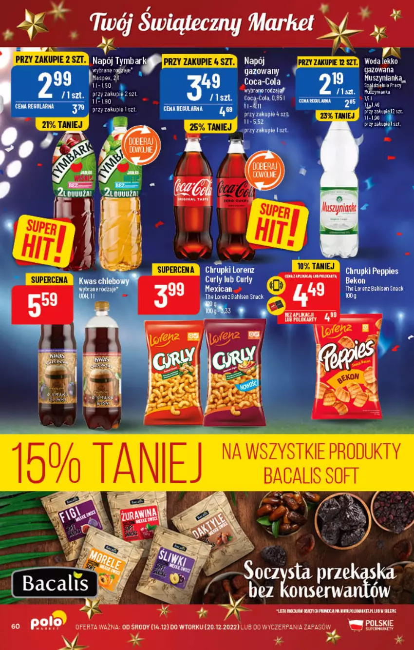 Gazetka promocyjna PoloMarket - Gazetka pomocyjna - ważna 14.12 do 20.12.2022 - strona 60 - produkty: Chrupki, Fa, Mus, Muszynianka, Napój, Ser