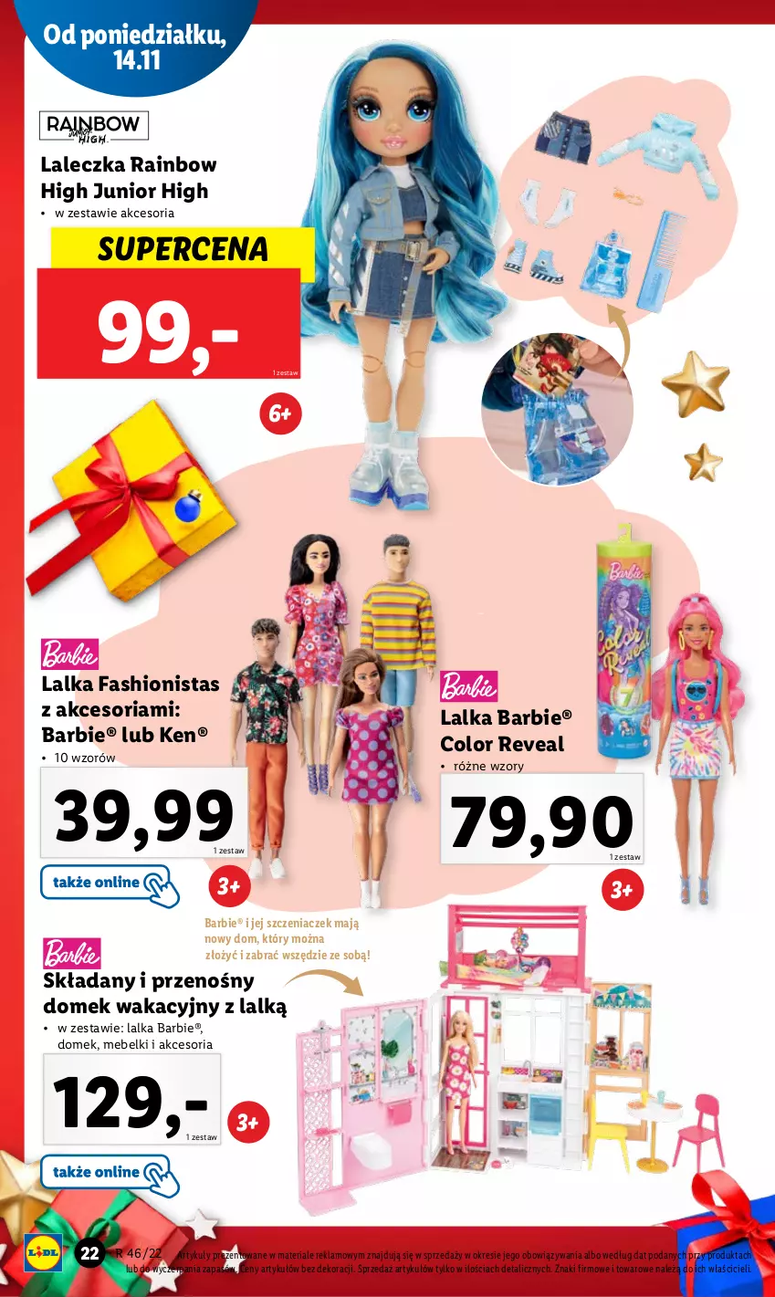 Gazetka promocyjna Lidl - GAZETKA - ważna 14.11 do 19.11.2022 - strona 22 - produkty: Barbie, Fa, Lalka