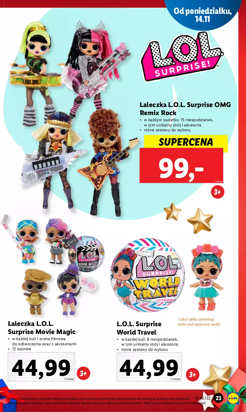 Gazetka promocyjna Lidl - GAZETKA - ważna 14.11 do 19.11.2022 - strona 23 - produkty: L.O.L., Lalka