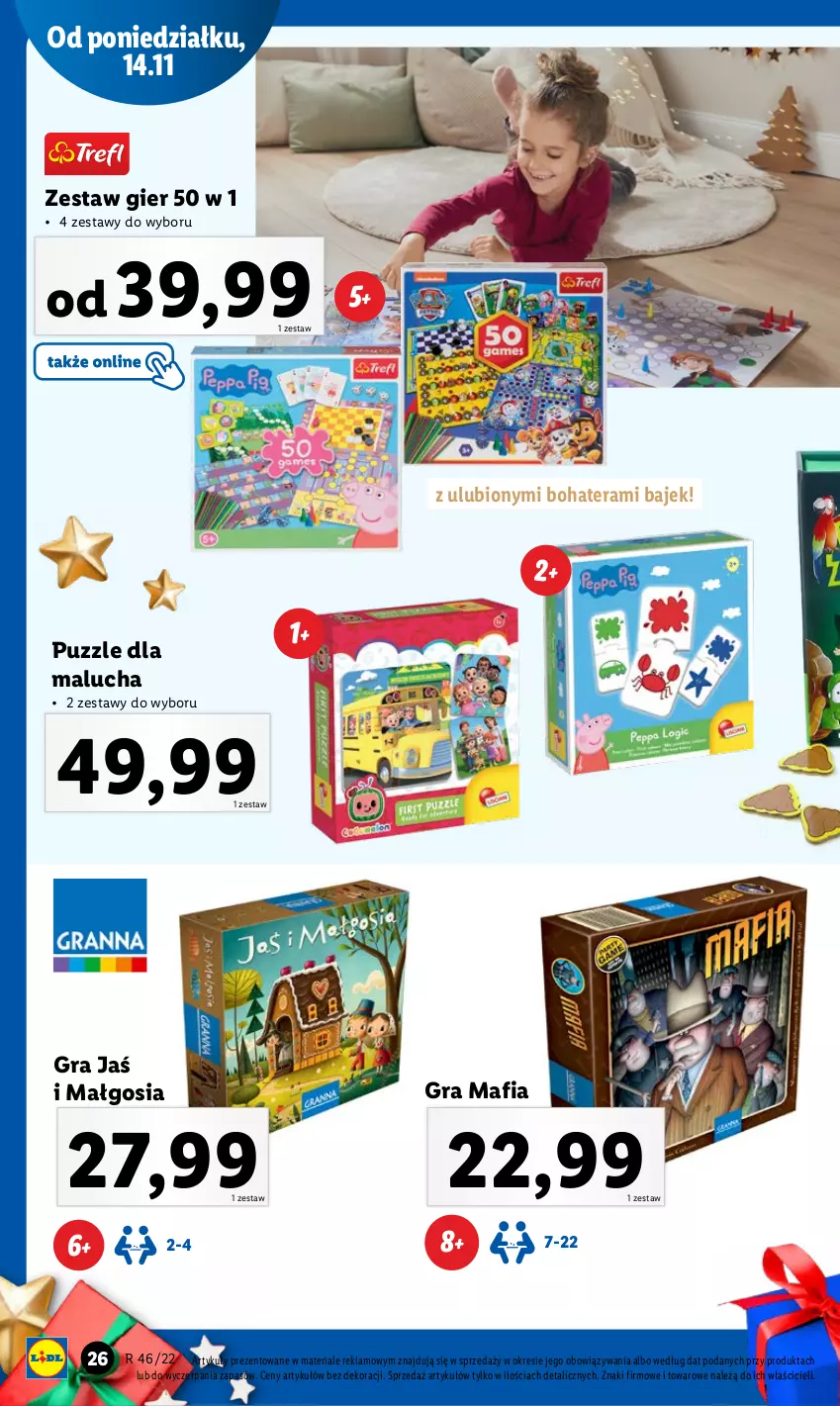 Gazetka promocyjna Lidl - GAZETKA - ważna 14.11 do 19.11.2022 - strona 26 - produkty: Gra, Mafia, Puzzle, Tera