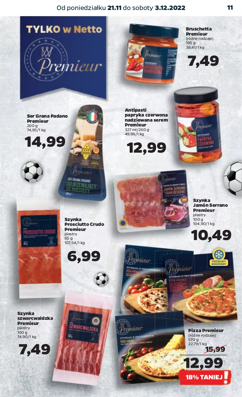 Gazetka promocyjna Netto - Oferta na Mundial - ważna 21.11 do 03.12.2022 - strona 11 - produkty: Gra, Jamón serrano, Papryka, Papryka czerwona, Pizza, Prosciutto, Ser, Szynka