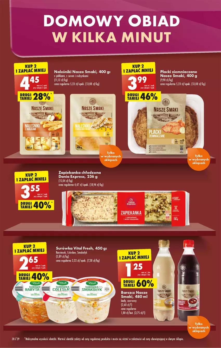 Gazetka promocyjna Biedronka - W tym tygodniu - ważna 28.03 do 02.04.2022 - strona 28 - produkty: BIC, Jabłka, Lack, Mozzarella, Naleśniki, Piec, Pieczarka, Ser, Sok, Surówka, Zapiekanka