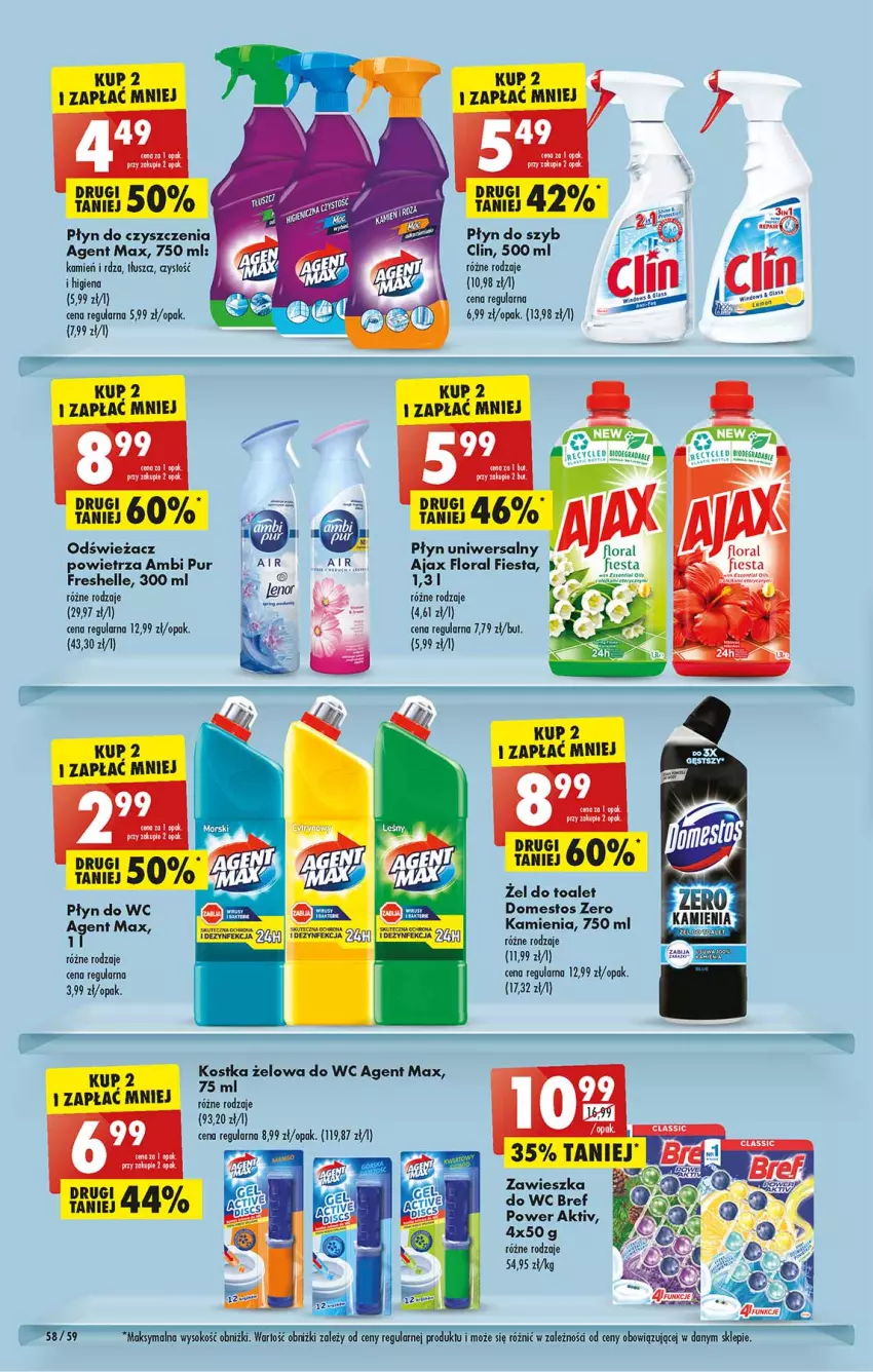 Gazetka promocyjna Biedronka - W tym tygodniu - ważna 28.03 do 02.04.2022 - strona 58 - produkty: Bref, Clin, Domestos, Flora, Gra, Płyn do szyb, Płyn do wc, Ser, Sok, Zawieszka do wc